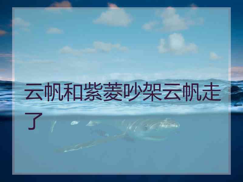 云帆和紫菱吵架云帆走了