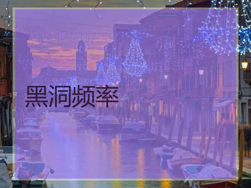 黑洞频率