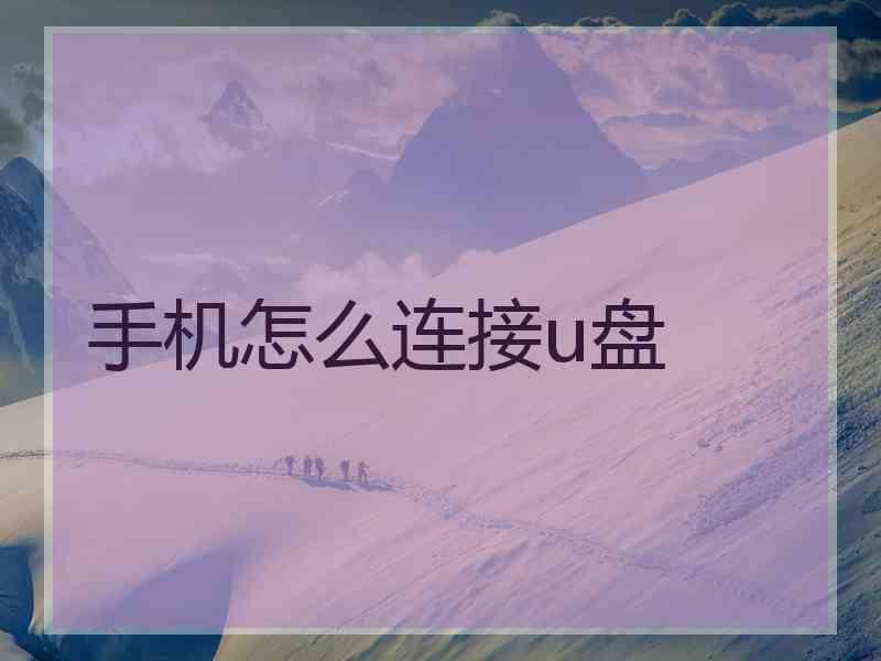 手机怎么连接u盘