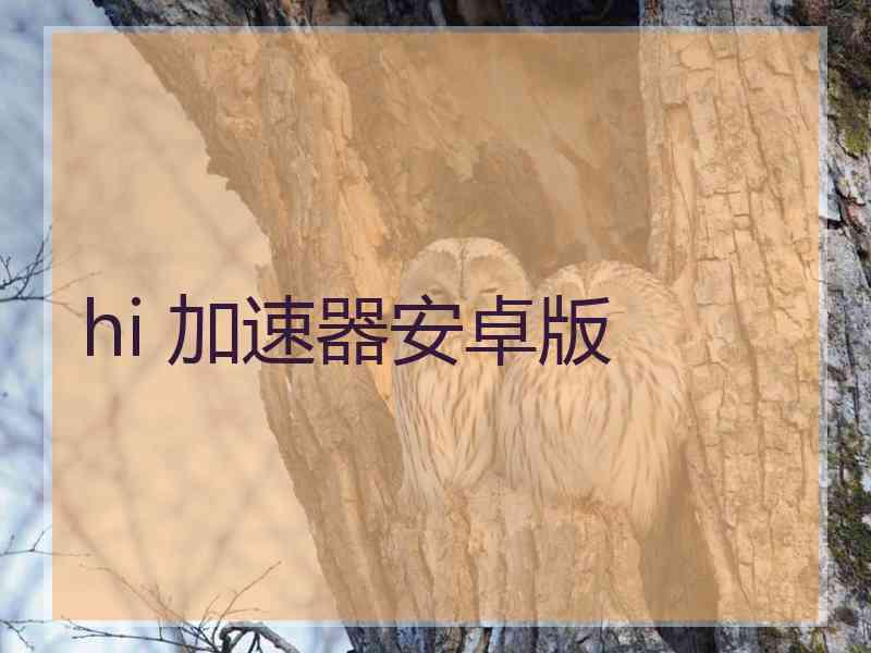 hi 加速器安卓版