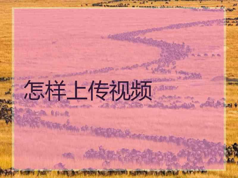 怎样上传视频