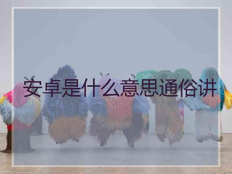 安卓是什么意思通俗讲 安卓是什么意思通俗讲